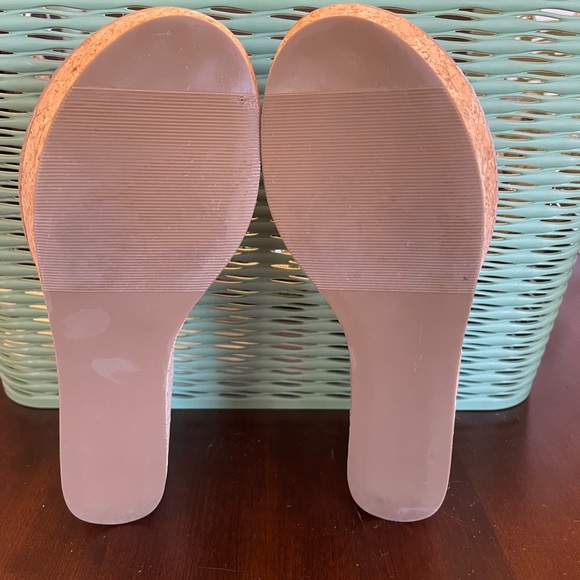Sugar Sandals Women's Natural Cork Wedge Thong Open-Toe Slip-On Size 6.5M - Picture 6 of 7